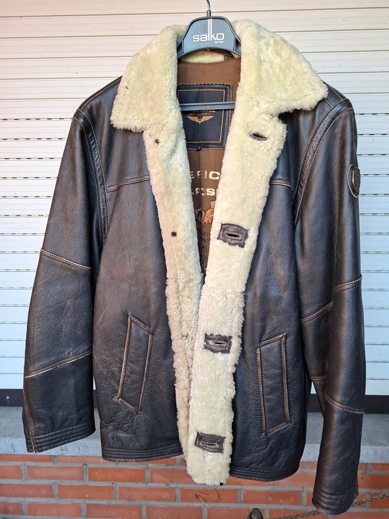 Lederen vest Pall Mall maat large, Ophalen, Maat 52/54 (L)