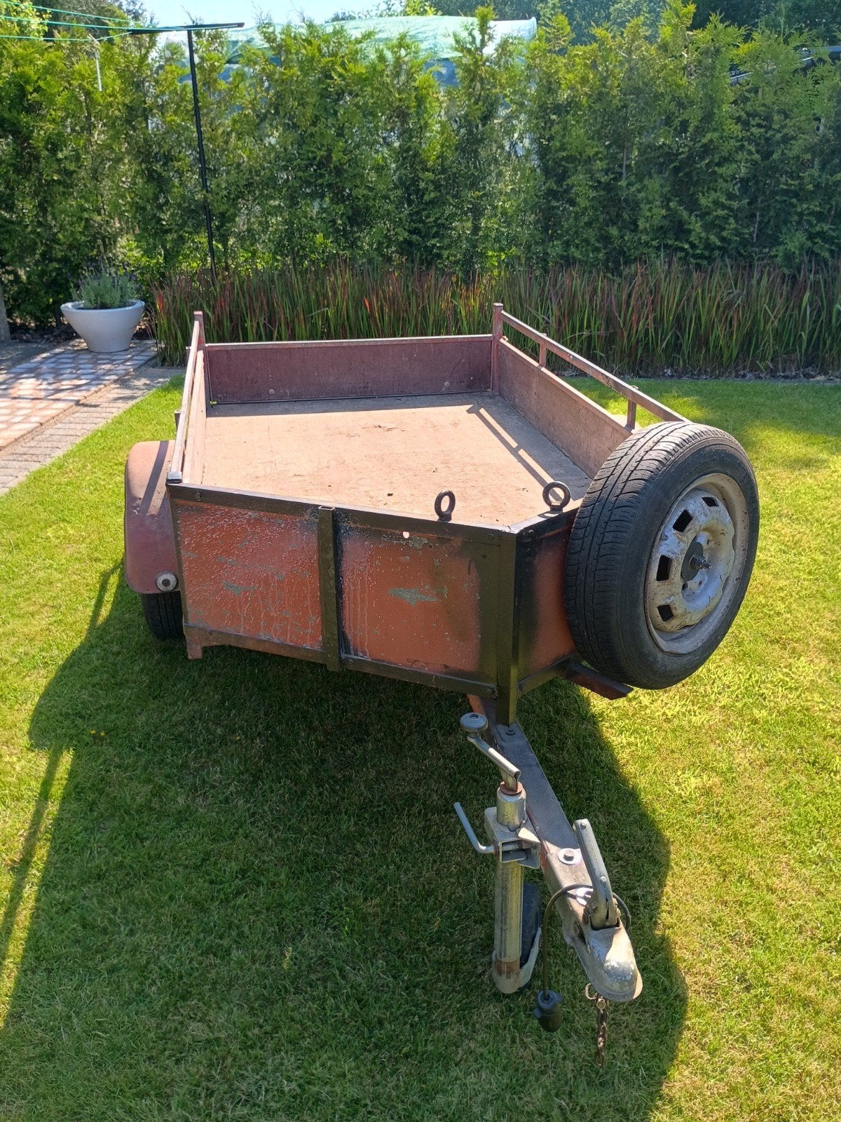 Open remorque 750kg. Ongeremd(2mx1.20m). L tot punt 2.45m, Auto diversen, Aanhangers en Bagagewagens, Ophalen, Gebruikt