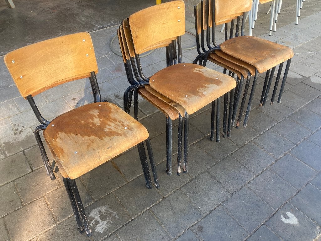 11 school stoelen lot, Enlèvement, Utilisé