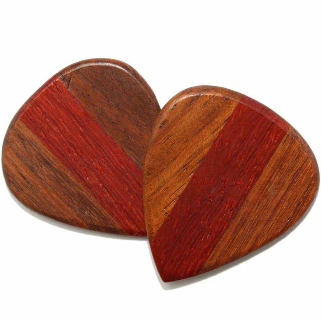 Cocobolo &amp; Padoek handgemaakte houten plectrum, Musique & Instruments, Enlèvement ou Envoi, Neuf, Guitare acoustique
