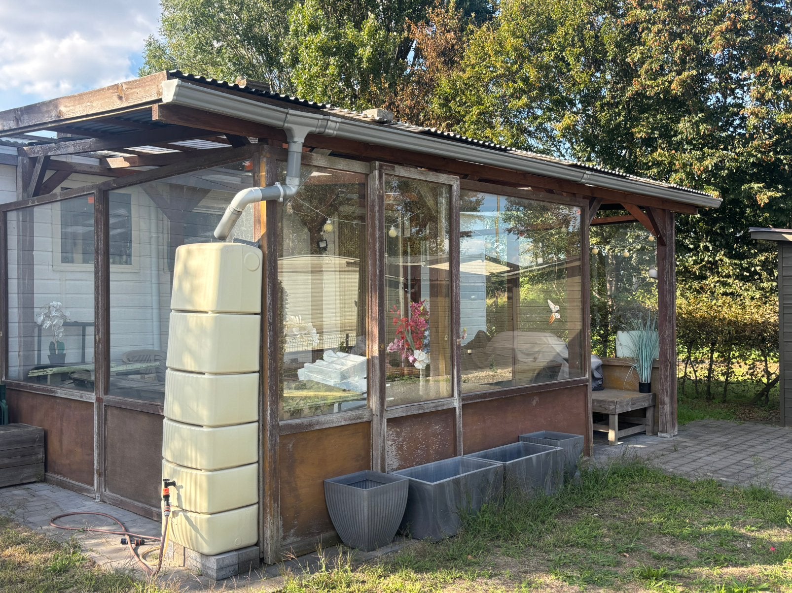 Douglas veranda (gratis), Tuin en Terras, Ophalen, Zo goed als nieuw, Veranda