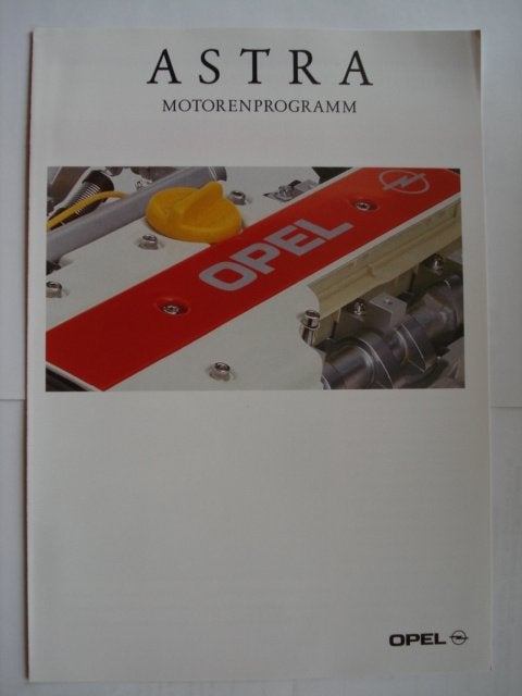 Opel Astra Motorenprogramm 1993 Brochure Catalogue Prospekt, Envoi, Comme neuf, Opel