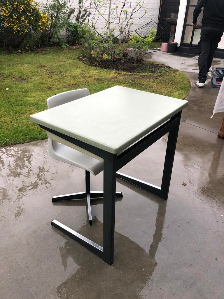 Vintage bureautje (groen) van Eromes, Ophalen, Gebruikt