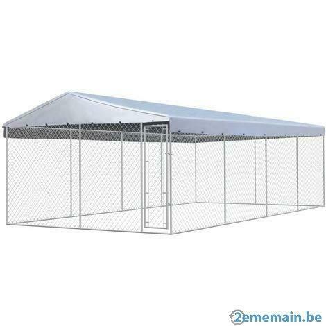 Chenil 8m x 4m = 32m² + TOIT enclos chien XXL parc chien, Verzenden, Nieuw