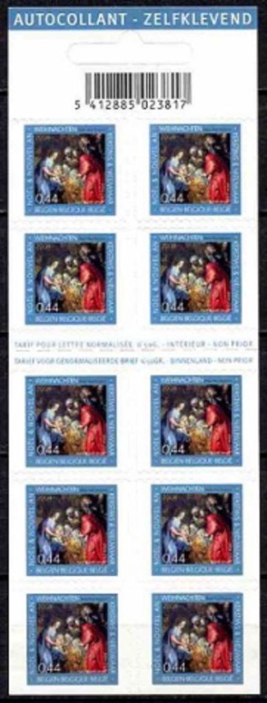 B47 Carnet de timbres Noël et Nouvel An, Enlèvement ou Envoi, Timbre-poste, Autocollant, Noël