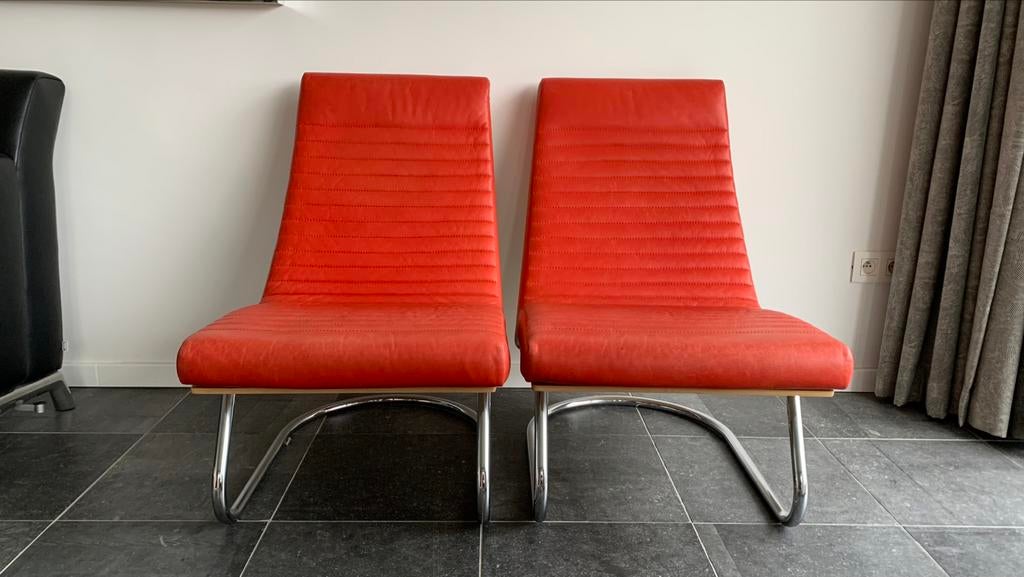 Leolux Wahwah, Roy de Scheemaker., Huis en Inrichting, Fauteuils, Ophalen, Zo goed als nieuw, 50 tot 75 cm, Leer