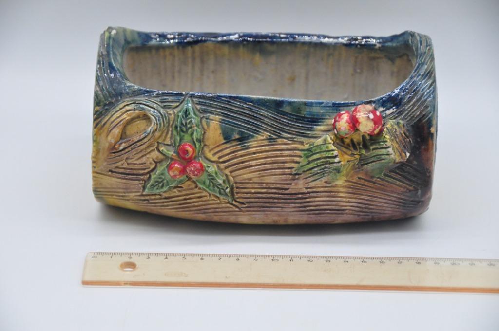 poterie flamande - cache-pot en forme de buche de Noël, Enlèvement ou Envoi