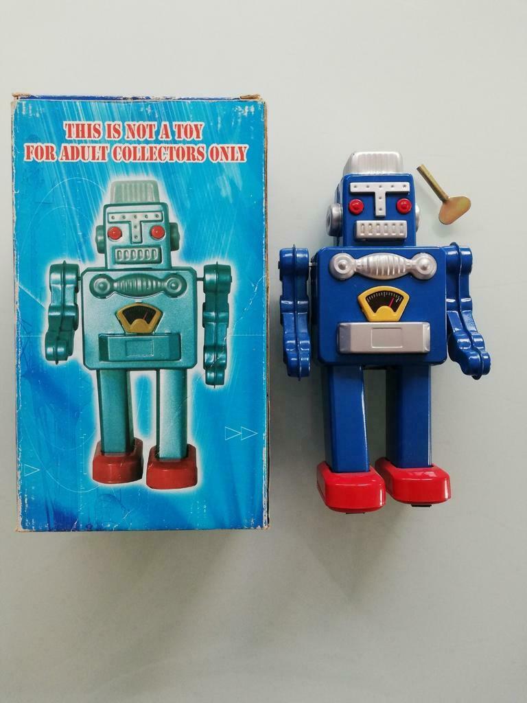 Retro blikken speelgoed robot., Antiek en Kunst, Ophalen of Verzenden