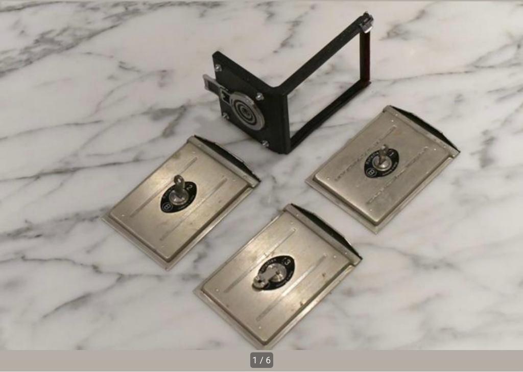 Adaptateur de plaque Rolleiflex avec 3 plaques, Enlèvement ou Envoi, Utilisé, Autres types