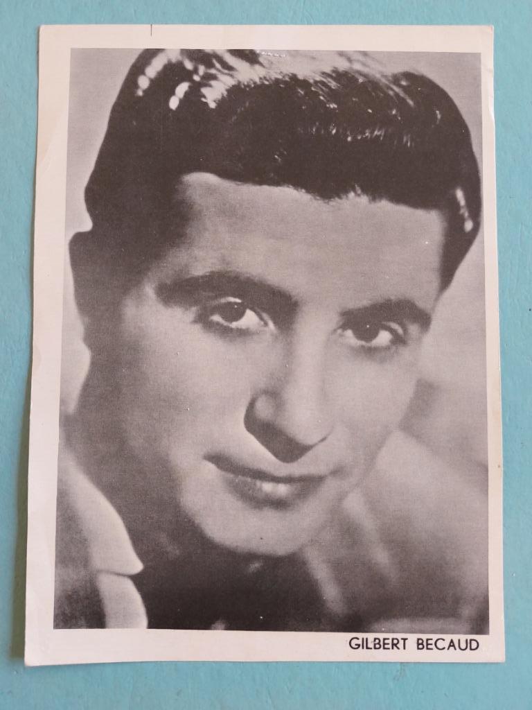 oude fotoprent van Gilbert Bécaud, Envoi