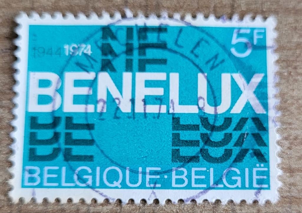 Oude postzegel: BENELUX - stempel Mechelen (1974), Postzegels en Munten, Met stempel, Frankeerzegel, Ophalen of Verzenden, Gestempeld