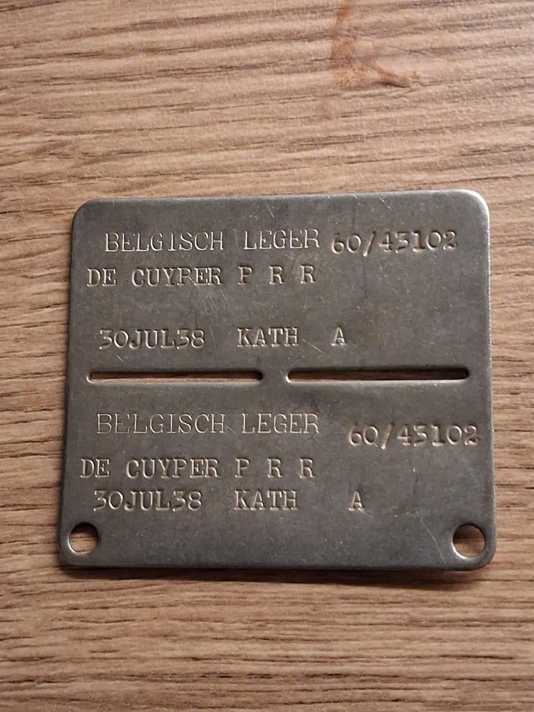 Naamplaatje Belgisch leger, Verzenden
