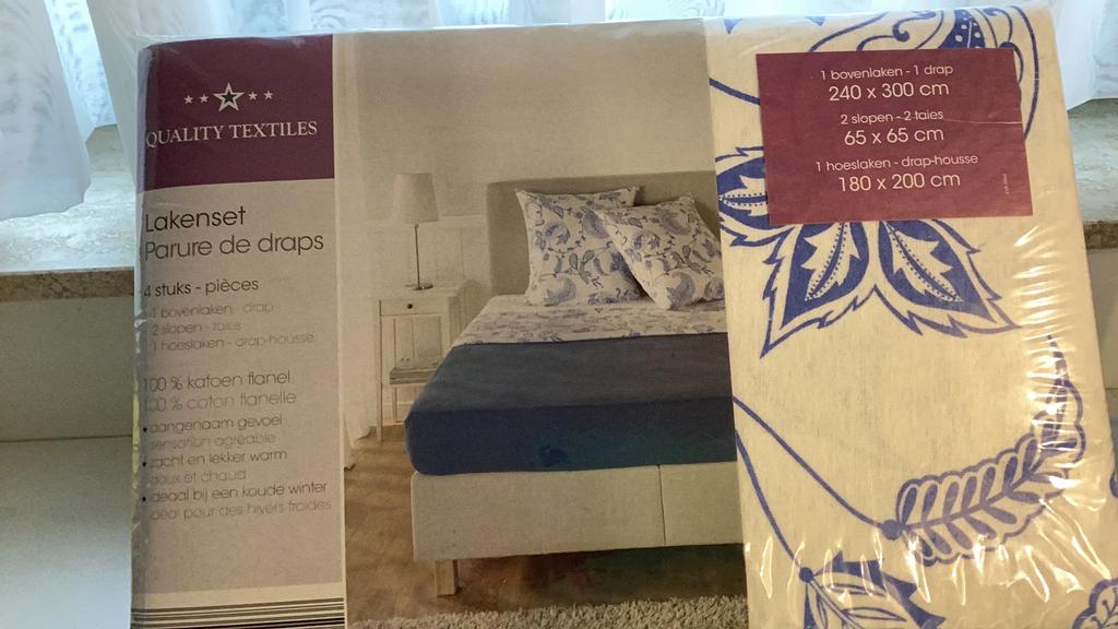 Flanel lakenpakket voor 2 personen, Ophalen of Verzenden, Zo goed als nieuw