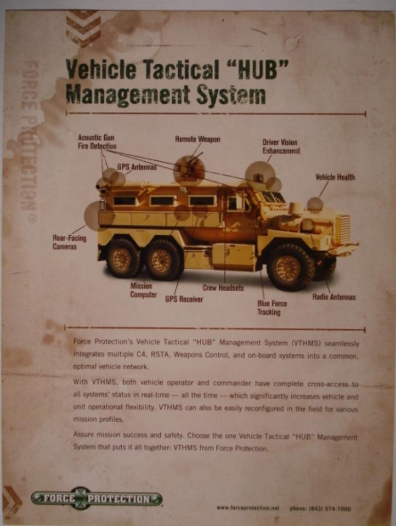 Force Vehicle Tactical "HUB" 2010 Brochure Catalogue Prospek, Envoi, Comme neuf, Autres marques
