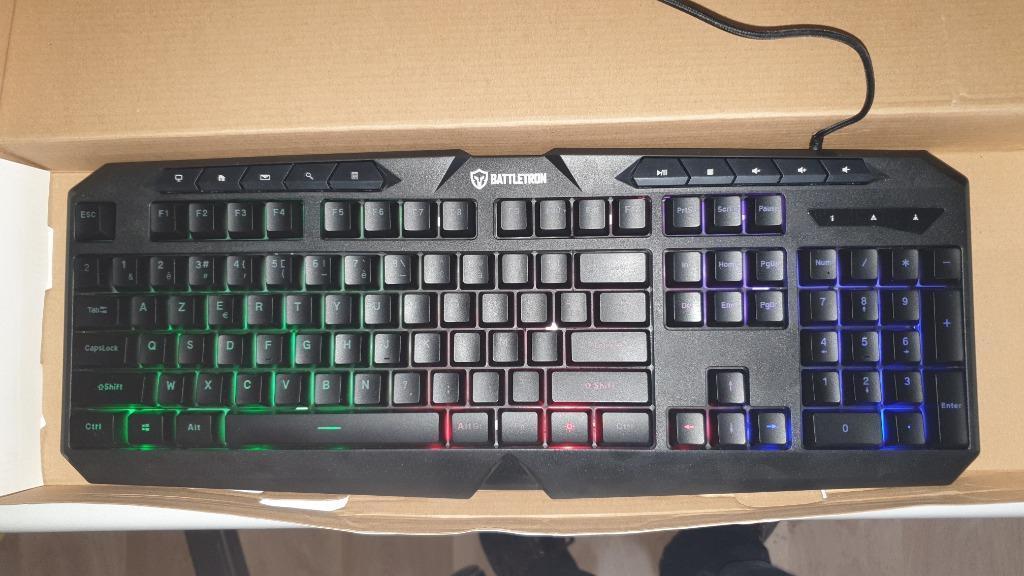 jw1228: Azerty keyboard battletron  Bedraad Gaming Toetsel, Neuf, Enlèvement ou Envoi, Azerty, Touches multimédia