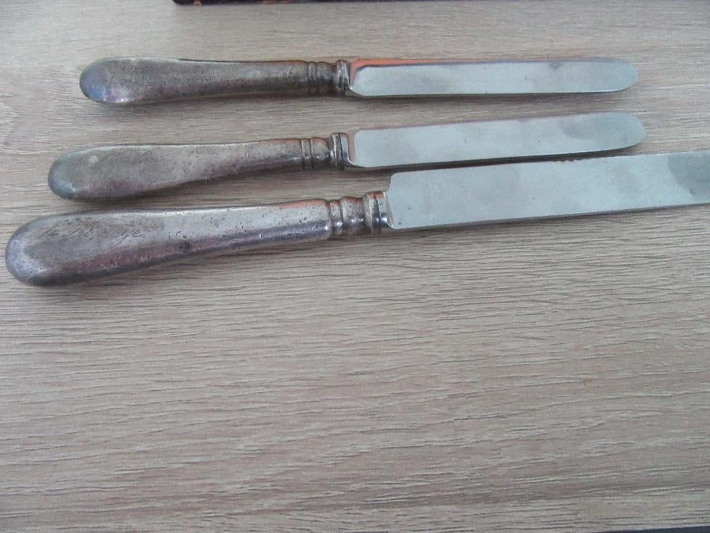 zilveren antieke messen en schaaltje merk l'horloge prince's, Ophalen