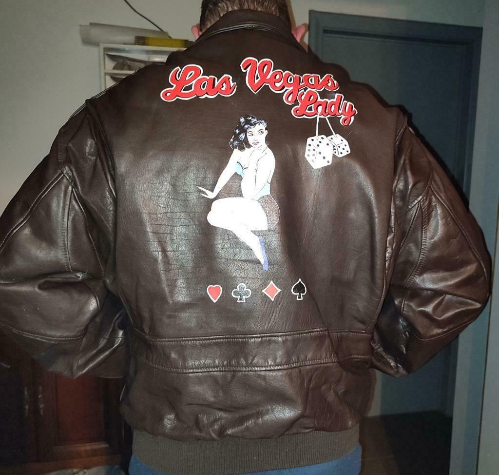 blouson cuir pilote, Enlèvement ou Envoi, Comme neuf, Taille 56/58 (XL), Brun