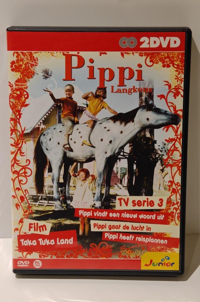 Pippi Langkous – 2DVD Box | TV Serie 3 + Film Taka Tuka Land, Cd's en Dvd's, Alle leeftijden, Ophalen of Verzenden, Zo goed als nieuw