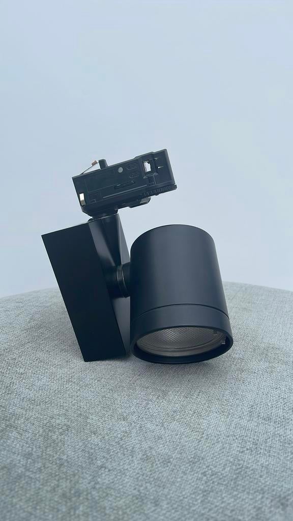 Railspotlight 3-fasig zwart, Huis en Inrichting, Lampen | Spots, Ophalen, Metaal of Aluminium, Modern, Led