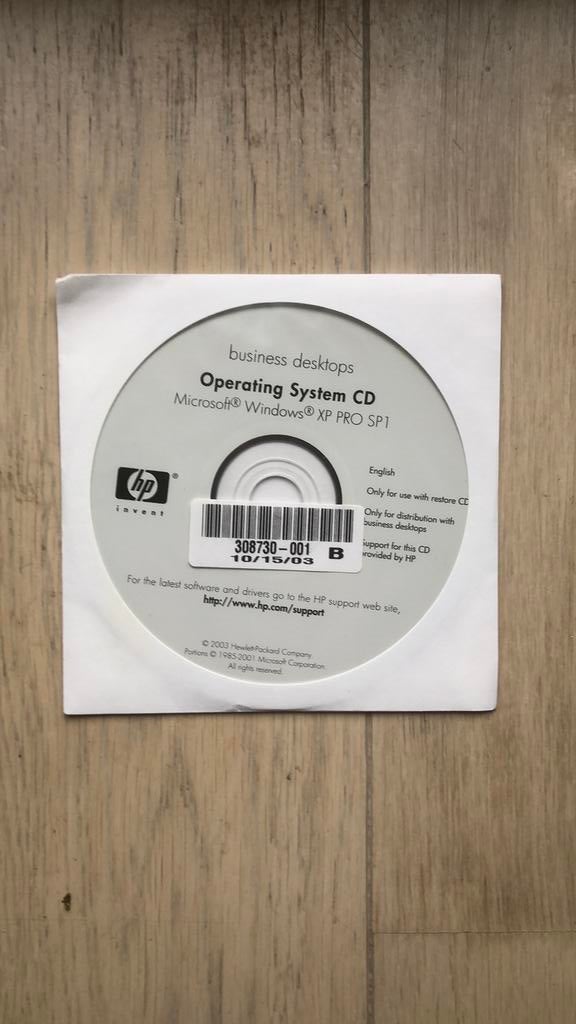 CD-Rom CD du système d'exploitation., Enlèvement, Comme neuf, Windows