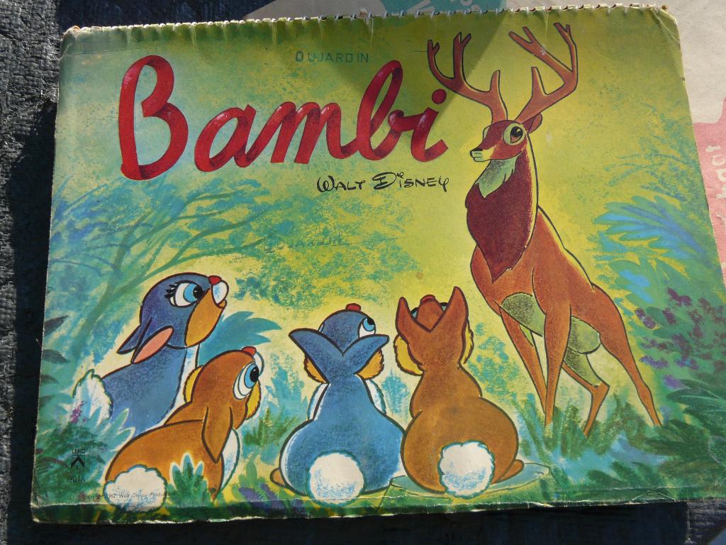 Uit jaren 1960 :2 pop-up sprookjesboeken: Bambi & roodkapje, Ophalen, Gelezen