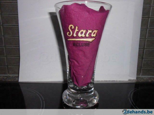 Stara écluse bierglas - fluitglas - emaille, Ophalen of Verzenden, Gebruikt
