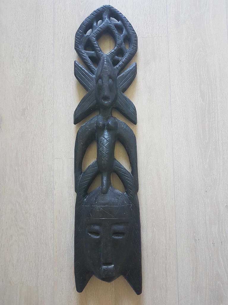 Groot Afrikaans masker - hoogte 90 cm, Maison & Meubles, Enlèvement ou Envoi, Comme neuf