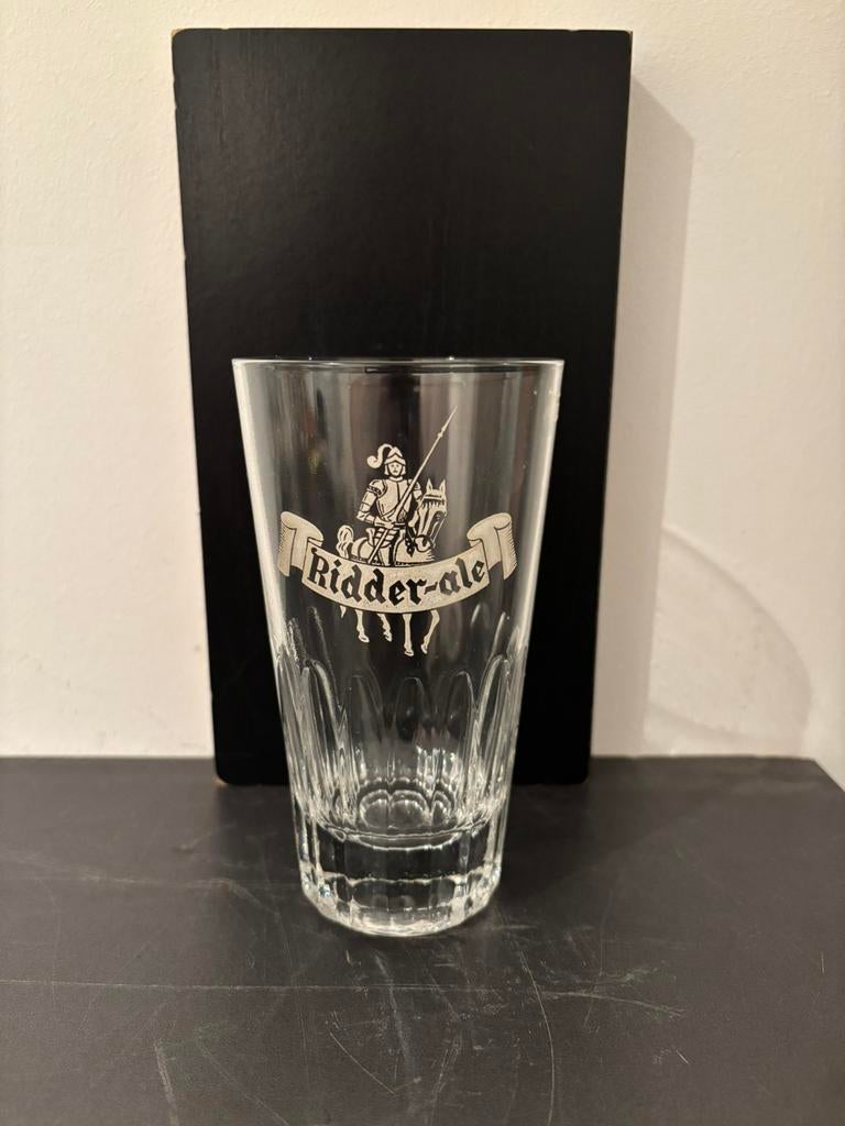 Oud bierglas Ridder-Ale 33cl, Ophalen of Verzenden, Zo goed als nieuw, Glas of Glazen, Overige merken
