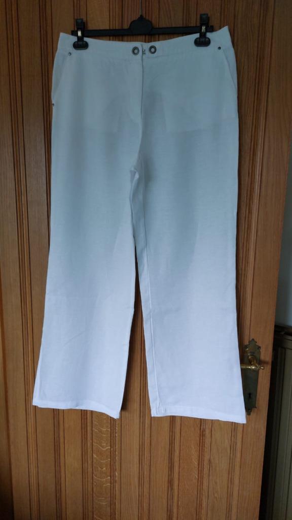 witte linnen broek maat 42  Gerard Darel, Ophalen of Verzenden, Maat 42/44 (L)