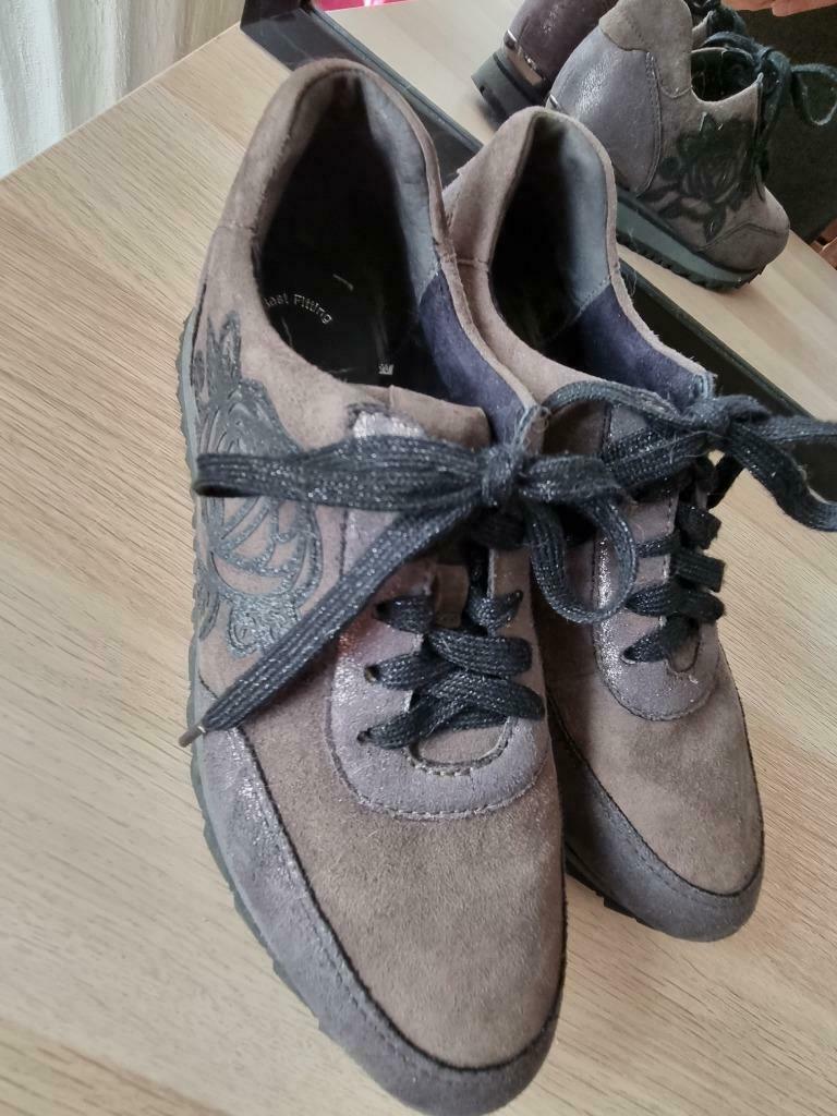 Q3) GABOR-sneaker, P37 suède en leer, Kleding | Dames, Schoenen, Zo goed als nieuw, Sneakers, Bruin, Verzenden