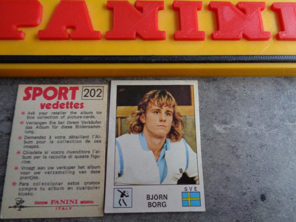 PANINI tennis STICKER   SPORT VEDETTES   BJORN BORG, Verzenden, Sticker