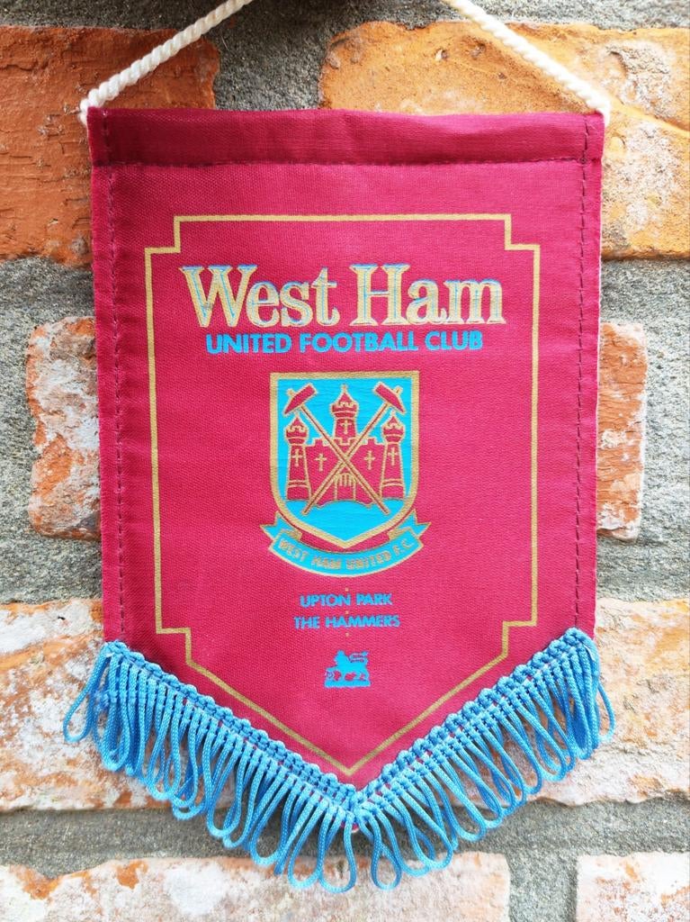 2000s West Ham the hammers unieke vintage voetbal vaandel, Enlèvement ou Envoi, Comme neuf
