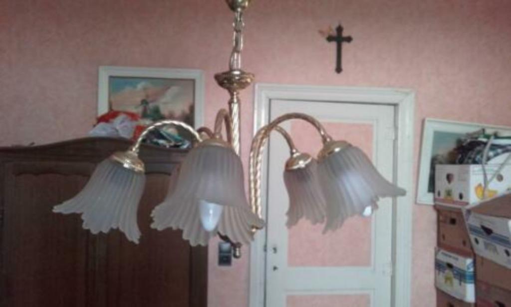 lustre, Ophalen, Gebruikt, Glas, Rétro