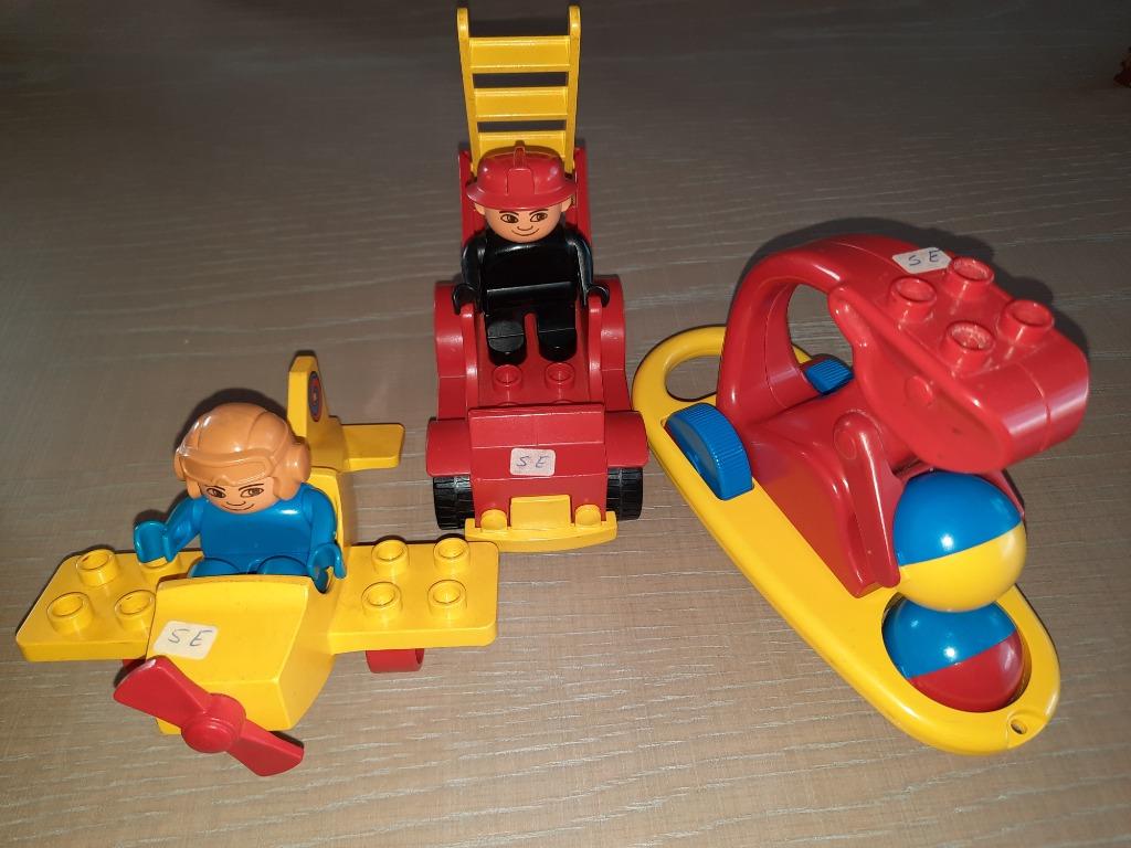 Hochet Duplo, écureuil, pompier et avion, Enlèvement ou Envoi, Utilisé, Briques en vrac, Duplo