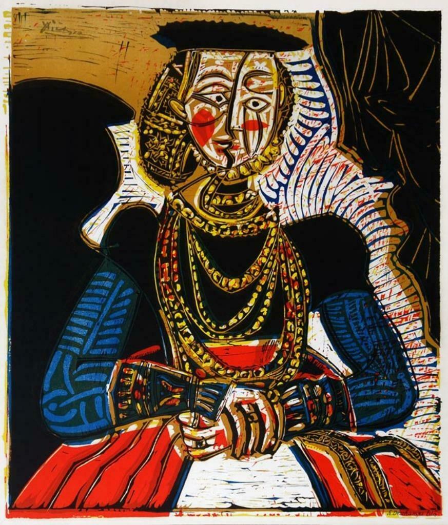 "Buste de Femme d'après Granach Le Jeune" nr Pablo Picasso, Antiquités & Art, Enlèvement ou Envoi