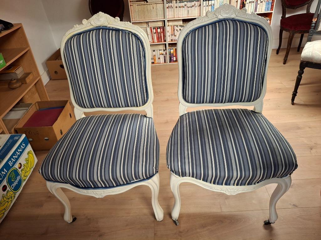 2 antieke stoeltjes laag model, Antiek en Kunst, Ophalen