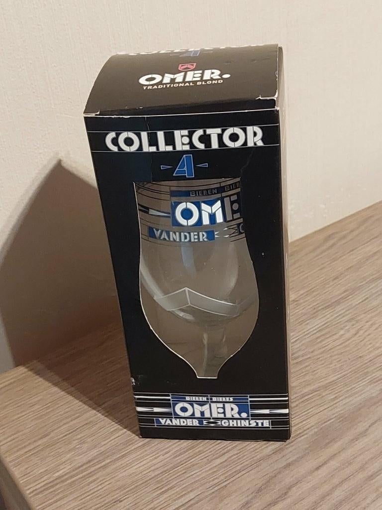 Collector Glas / Omer/ 33 CL., Verzamelen, Verzenden, Zo goed als nieuw, Bierglas