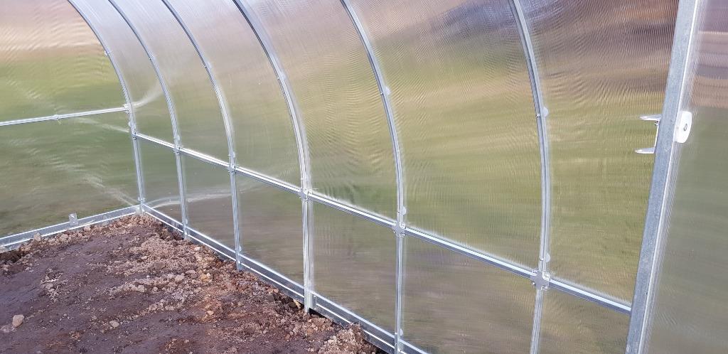 Serre Tunnelkas Melati van 6m² tot 36m2  4mm of 6mm poly, Neuf, Acier, Serre, Polycarbonate