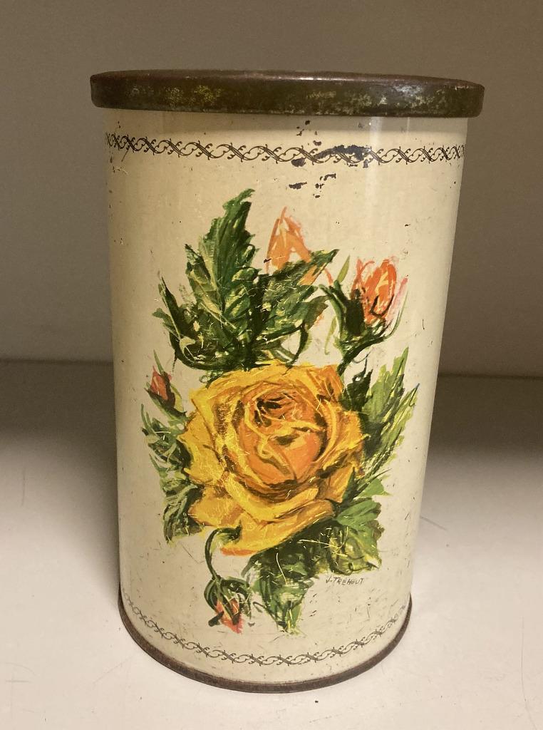 Zeldzaam oud blik Koffie De Groof, Collections, Boîte en métal, Utilisé, Café, Autres marques, Enlèvement ou Envoi