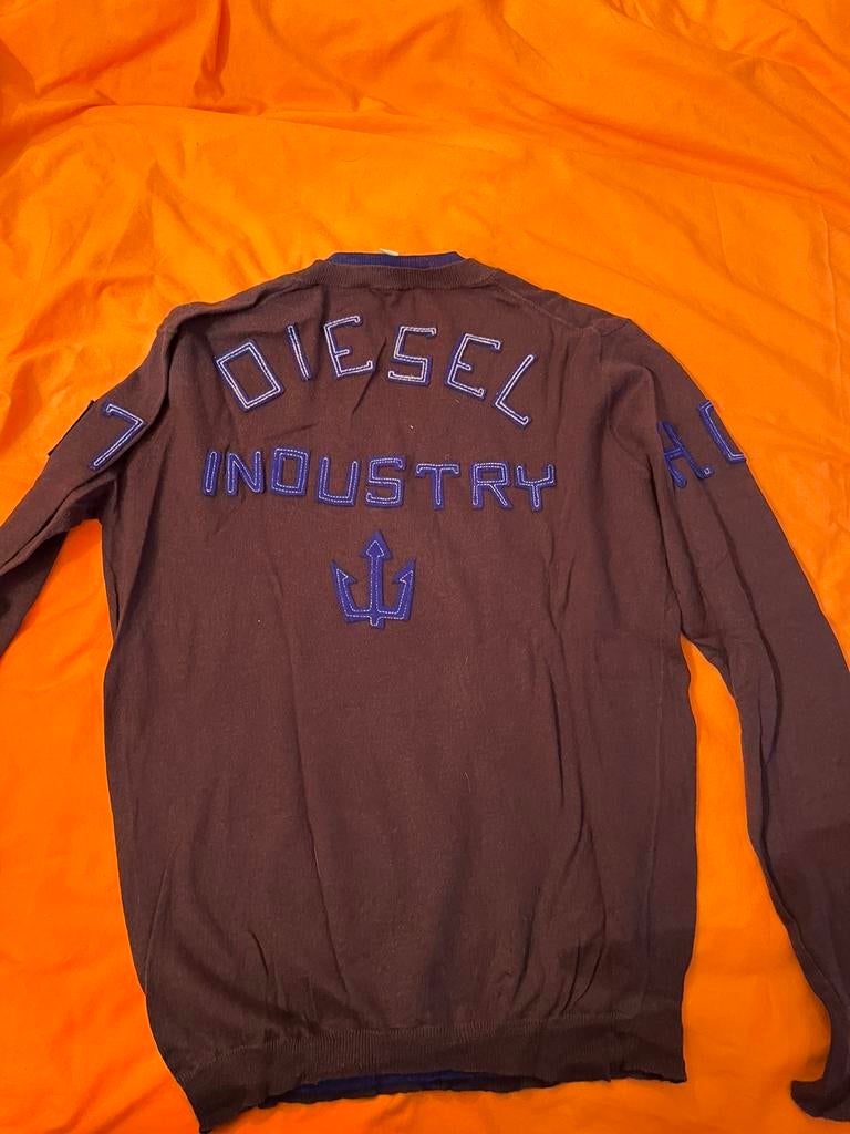Diesel wollen trui  bruin blauw maat s, Ophalen of Verzenden, Gedragen, Maat 46 (S) of kleiner, Blauw