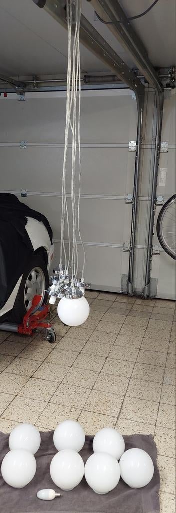 Luster voor hal met 8 bollen, Ophalen, Gebruikt