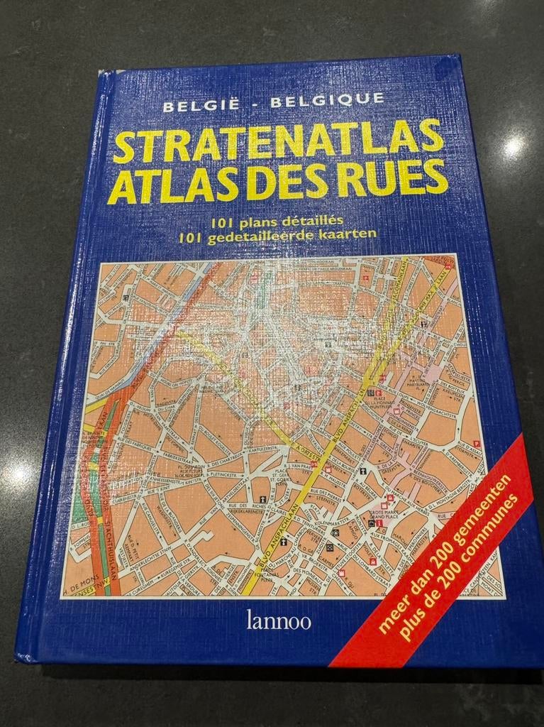 Stratenatlas Belgie Atlas des rues Belgique, Boeken, Atlassen en Landkaarten, Landkaart, Lannoo, 1800 tot 2000, België