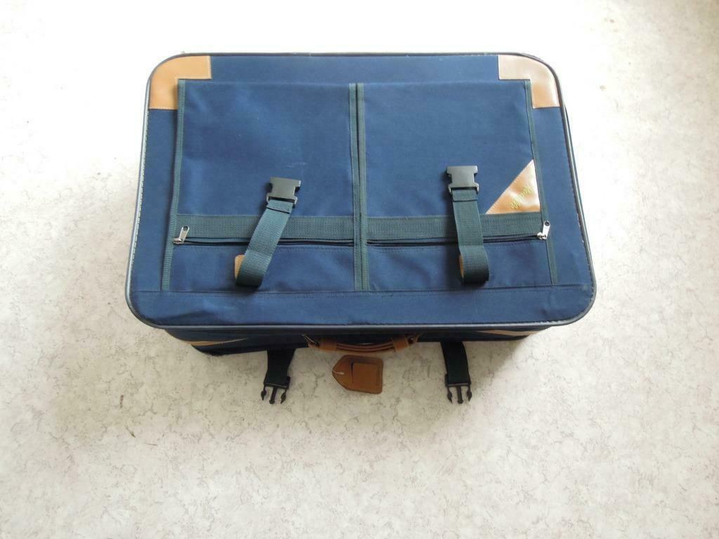 valies op wieltjes en handvat blauw-bruin RODELLE 65 x25 x45, Bijoux, Sacs & Beauté, Valises, Enlèvement ou Envoi, Plastique souple
