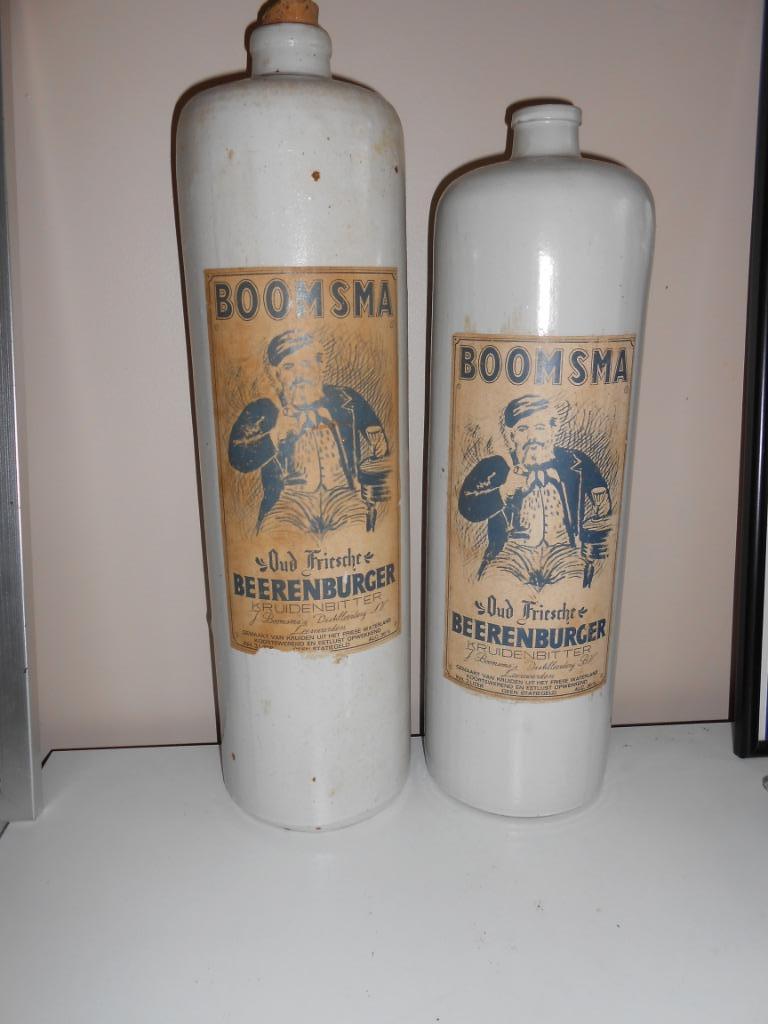 2 grote stenen kruiken genever Boomsma . 3 liter, Verzamelen, Ophalen of Verzenden