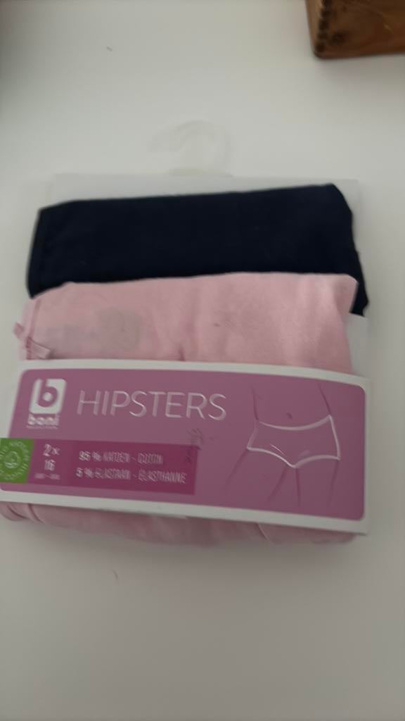 2 slips meisje (16 jaar), Kinderen en Baby's, Nacht- of Onderkleding, Meisje, Boni Colruyt, Nieuw