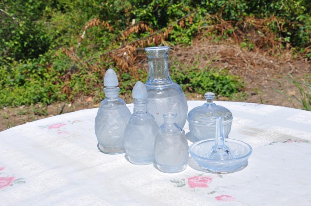 §  ensemble de toilette en verre 6 pieces, Enlèvement ou Envoi