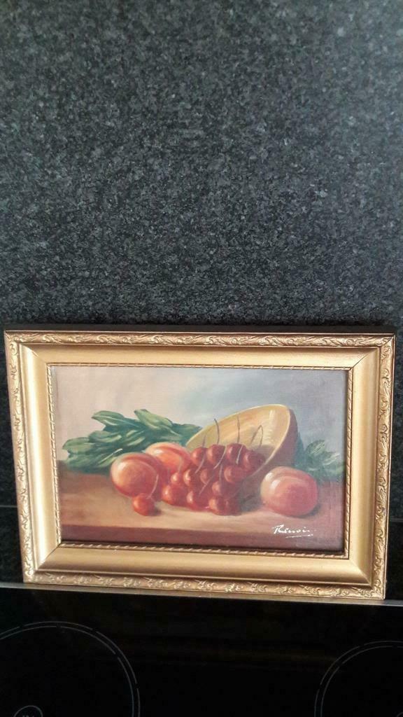 Renoir gesigneerd  fruit in mand, Ophalen