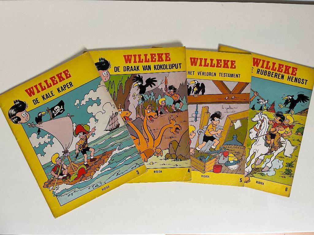 Willeke - albums 3, 4, 5, 6 - Jommeke - 1e druk 1973, Livres, BD, Envoi