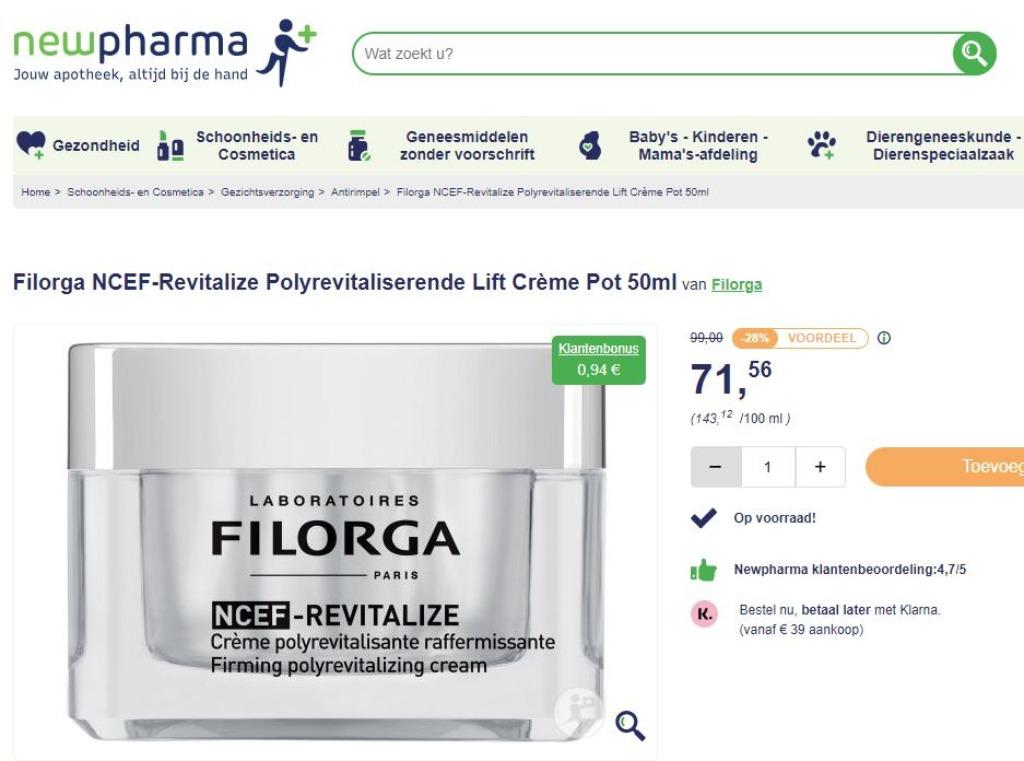 Crème liftante polyrevitalisante Filorga NCEF-Revitalize, po, Enlèvement, Neuf, Soins