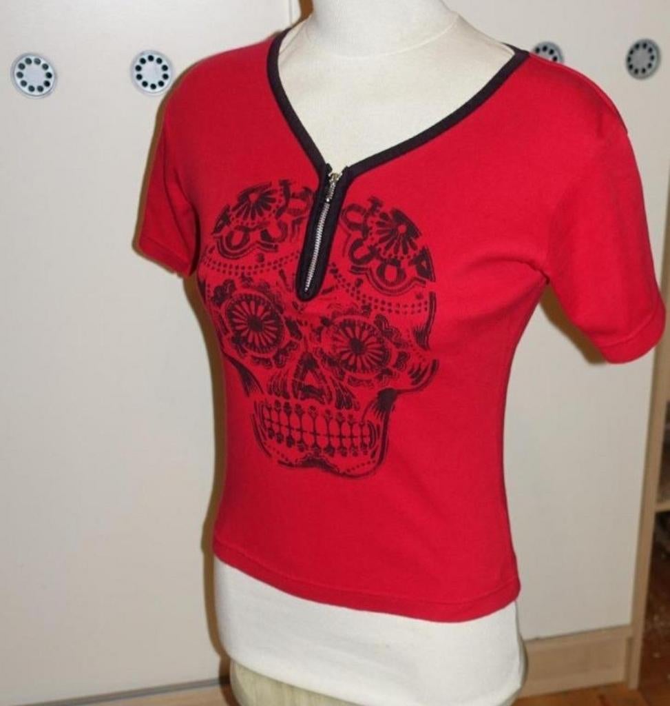 Fiction skull tshirt "S", Fiction, Ophalen of Verzenden, Zo goed als nieuw, Korte mouw
